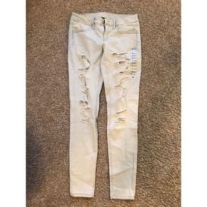 AE distressed super stretch jegging